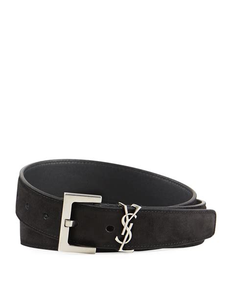 ysl black suede belt|YSL belt on person.